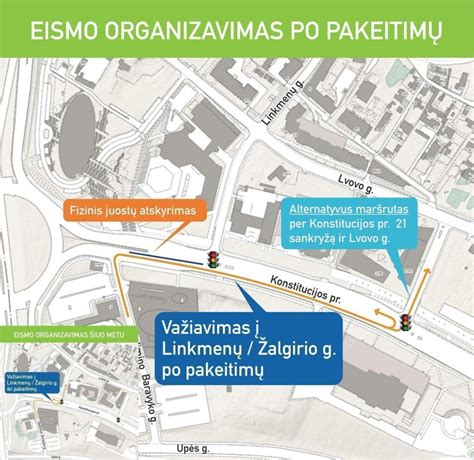 Schema eismo ribojimų Konstitucijos prospekte
