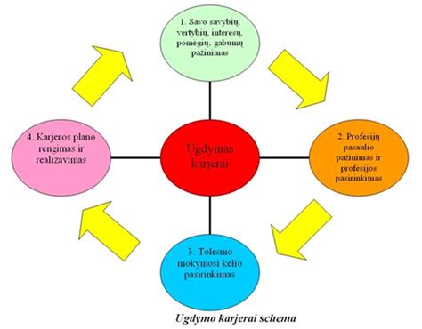 Pedagogų karjeros modelio schema