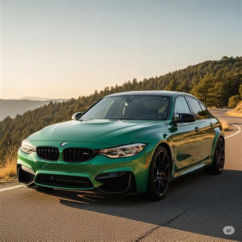 BMW M3 automobilis su sportiniais ratlankiais