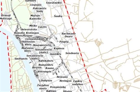 Žemėlapis, vaizduojantis Klaipėdos 