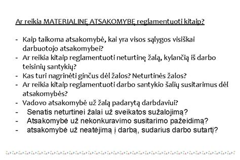 Schema: Darbuotojo materialinės atsakomybės sąlygos