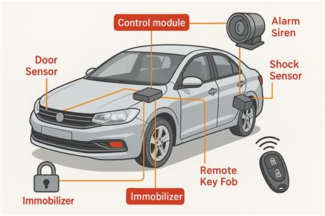 Modernios automobilio signalizacijos funkcijos