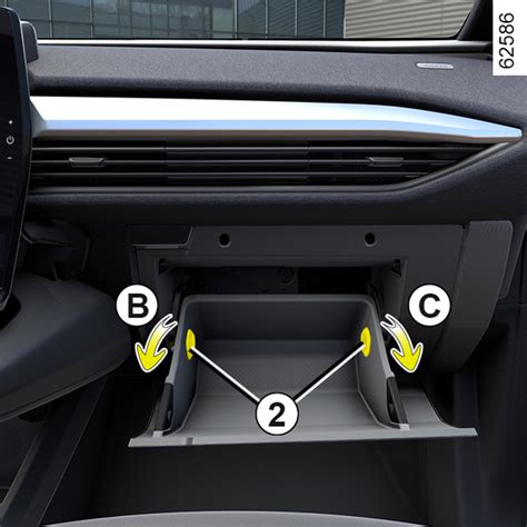 Schematinis Renault Scenic I saugiklių dėžutės vaizdas
