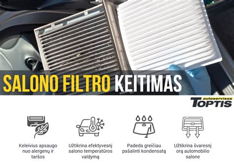 Salono filtro keitimas