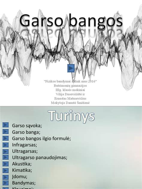 Garso bangų analizė variklyje