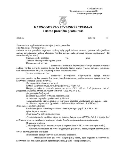 Teismo posėdžio schemas
