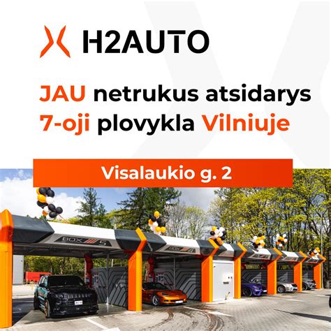 H2 AUTO plovyklų tinklas Lietuvoje