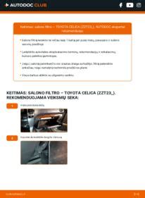 Toyota Carina salono filtro keitimo procesas