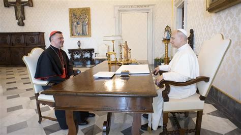 Nuotrauka iš audiencijos pas popiežių