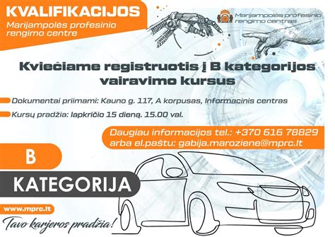 Schematinis vairavimo kategorijų vaizdavimas