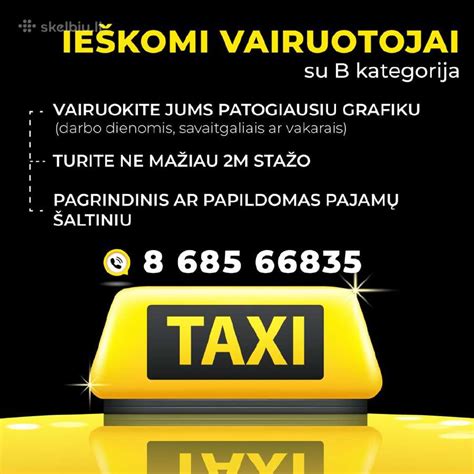 Taksi vairuotojo registracija ir reikalingi dokumentai
