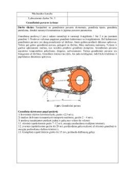 Grandininės pavaros schema
