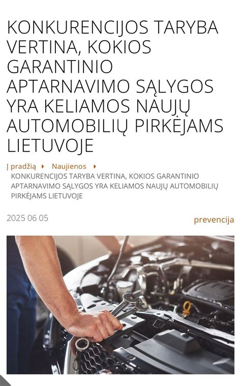 Automobilio garantijos terminai