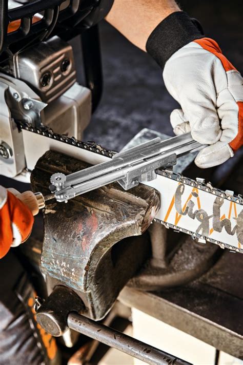 Grandinio pjūklo grandinės priežiūra