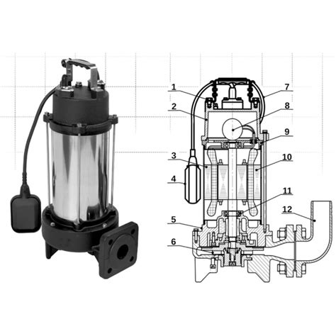 Fekalinio siurblio darbo rato su smulkintuvu schema