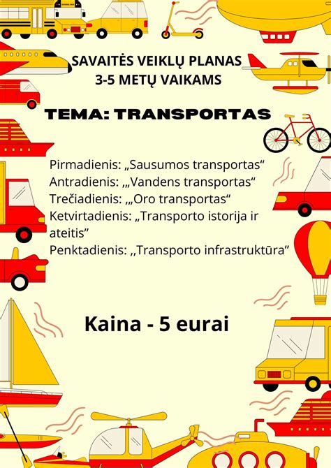 Įvairūs transporto priemonės tipai